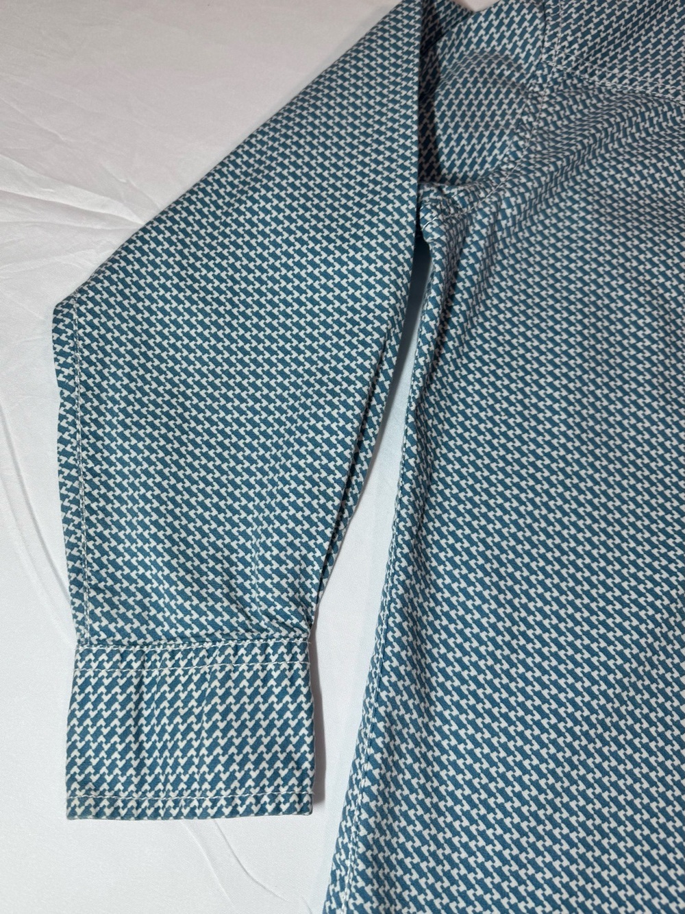 Wrangler 20X Boys M Competition Pearl Snap Western Shirt Teal Geometric - Picture 14 of 16